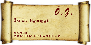 Ökrös Gyöngyi névjegykártya